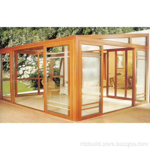 Customized Aluminium Sunshine House New Design Glass Door